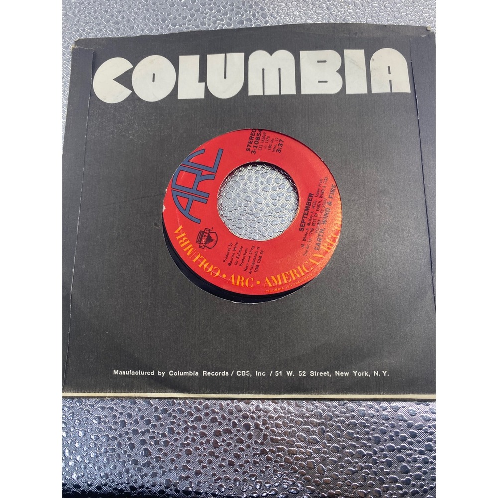 Earth Wind & Fire September Loves Holiday 7" 45 RPM Vinyl Record Columbia 3-